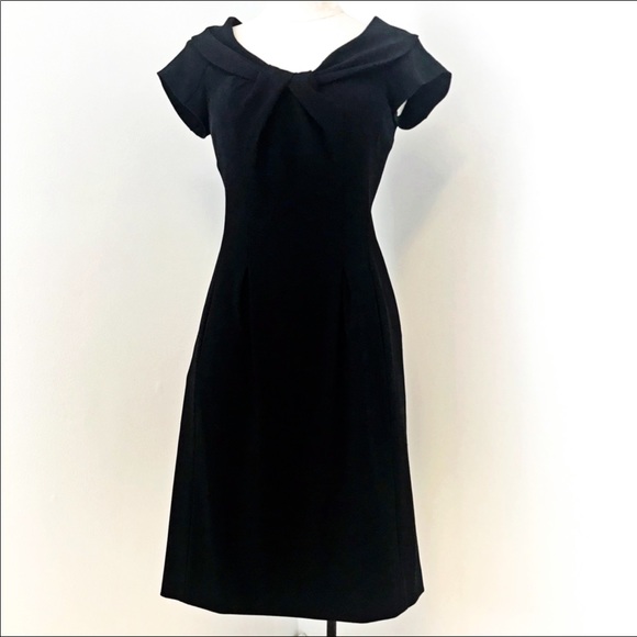Vintage Moschino 6 Retro Work Cocktail Dress Black - Picture 2 of 12